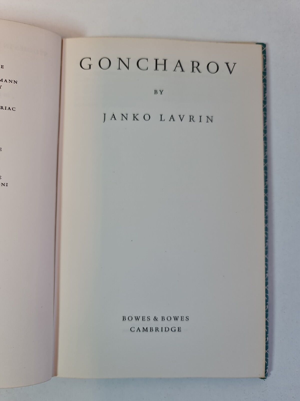Goncharov by Janko Lavrin (1954)