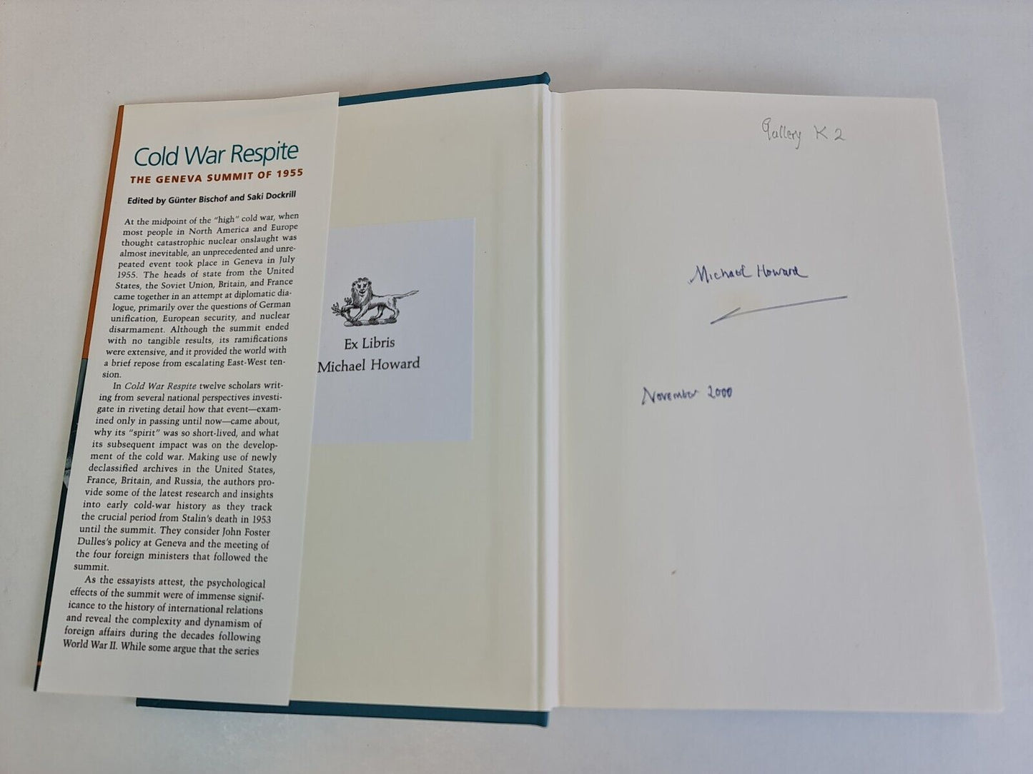 SIGNED - Cold War Respite: The Geneva Summit of 1955 by Saki Dockrill