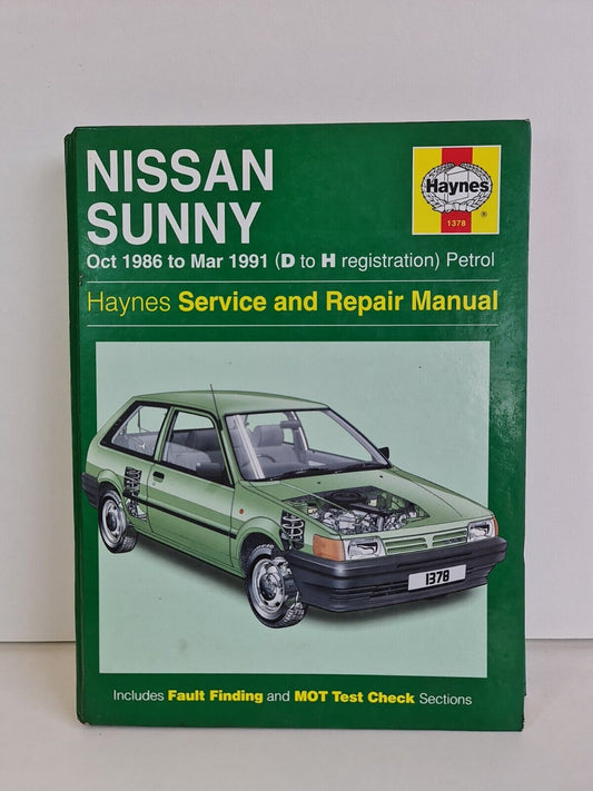 Haynes Manual - Nissan Sunny 1986-91 Service and Repair Manual (1988)